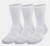 Performance Tech Pro 3 pack Crew Socks by Under Armour (White) Performance Tech Pro 3 pack Crew Socks by Under Armour (White)