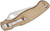 Brown Canvas Military 2 Micarta 4" Blade Folding Knife by Spyderco