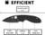 Efficient Value Knife Drop Point Black Blade and Durable Black G-10 Handle PlainEdge by Spyderco Efficient Value Knife Drop Point Black Blade and Durable Black G-10 Handle PlainEdge by Spyderco