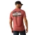 Men's Banner Badge Short Sleeve Red Graphic Tee Shirt by Ariat
