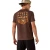 Men's Stripe Patriotic Badge Brown Short Sleeve Tee Shirt by Ariat