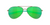 Piper Sunglasses with Shiny Gold Frames and Green Mirror Polarized Polycarbonate Glass Lenses by Costa Del Mar