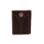 Men's Brown Center Bump Shield Trifold Wallet by Ariat