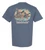 Duck Duck Boom DNW Outdoors Comfort Colors tee with flushing mallards design in Blue Jean and Light Green