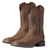 Men's Sport Outdoor Wide Square Toe Leather Cowboy Boots by Ariat