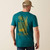 Bison Wander Flag Short Sleeve Tee-Blue by Ariat