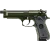 Beretta Threaded Barrel 92FS 9mm Caliber 5.1" Barrel Semi Auto OD Green Finish Handgun with 2 Mags