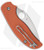 Sage 6 Button Release Compression Locking Folding Knife in Burnt Orange by Spyderco