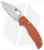 Sage 6 Button Release Compression Locking Folding Knife in Burnt Orange by Spyderco