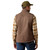 Men's Wren Faux Leather Prin Vernon Softshell Full Zip Vest by Ariat