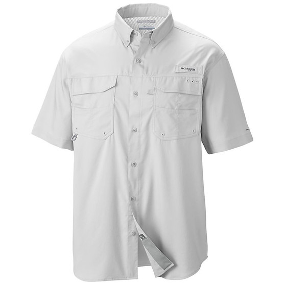 Columbia Men's Blood & Guts III Short-Sleeve Woven Shirt white front