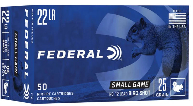 Federal Small Game 1,000 fps 22 Long Rifle Bird Shot 25 Grain #12 ...