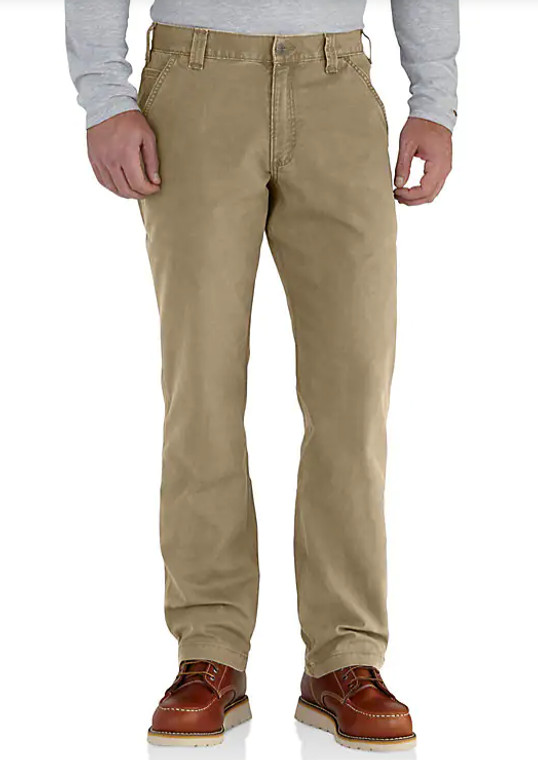 Men's Rugged Flex Relaxed Straight Rigby Canvas Dungaree Work Pants by Carhartt