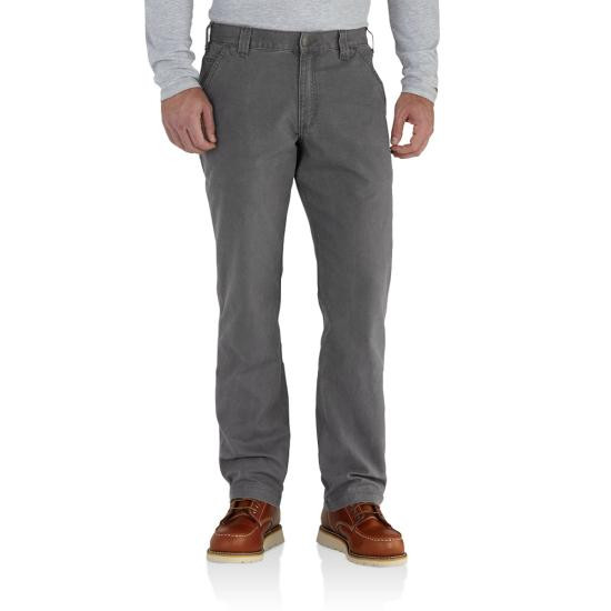 Men's Rugged Flex Relaxed Straight Rigby Canvas Dungaree Work Pants by Carhartt