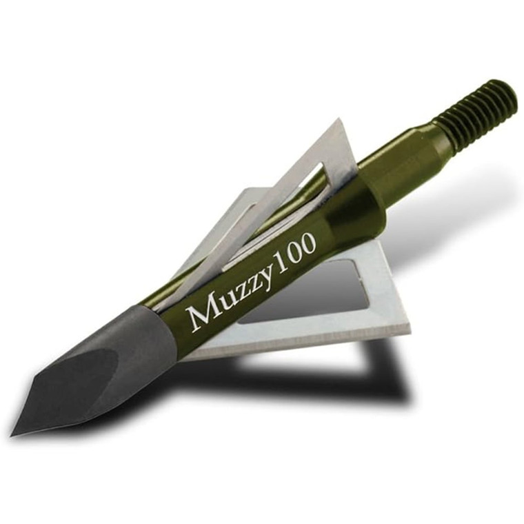 100 Grain 3 Blade Screw In Broadheads by Muzzy 100 Grain 3 Blade Screw In Broadheads by Muzzy