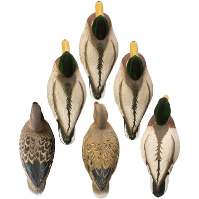 Magnum Mallard Flocked Head Decoys 6 Pack by Higdon