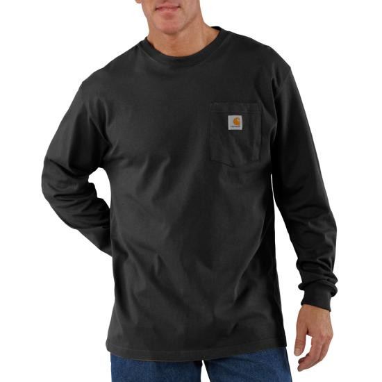 Men's Loose Fit Heavyweight Pocket Long Sleeve Workwear Tee Shirt by Carhartt