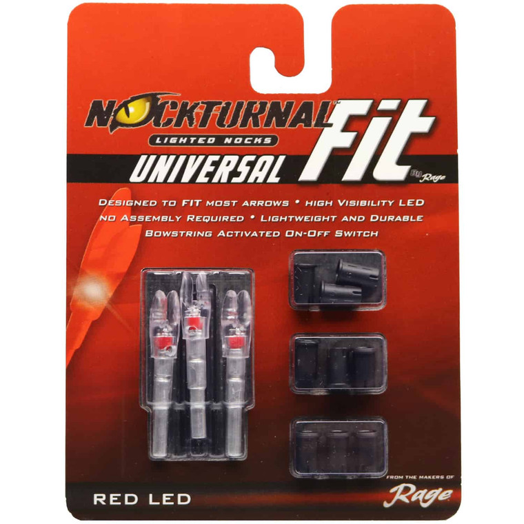 3 Pack Red FIT Universal Size Lighted Nocks by Nockturnal 3 Pack Red FIT Universal Size Lighted Nocks by Nockturnal