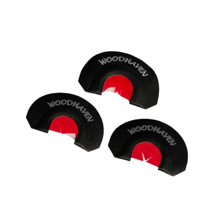 3 Pack Red Ninja Diaphragm Turkey Calls by WoodHaven
