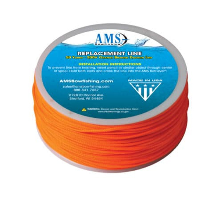 Replacement Line 50/200 in Orange by AMS Bowfishing