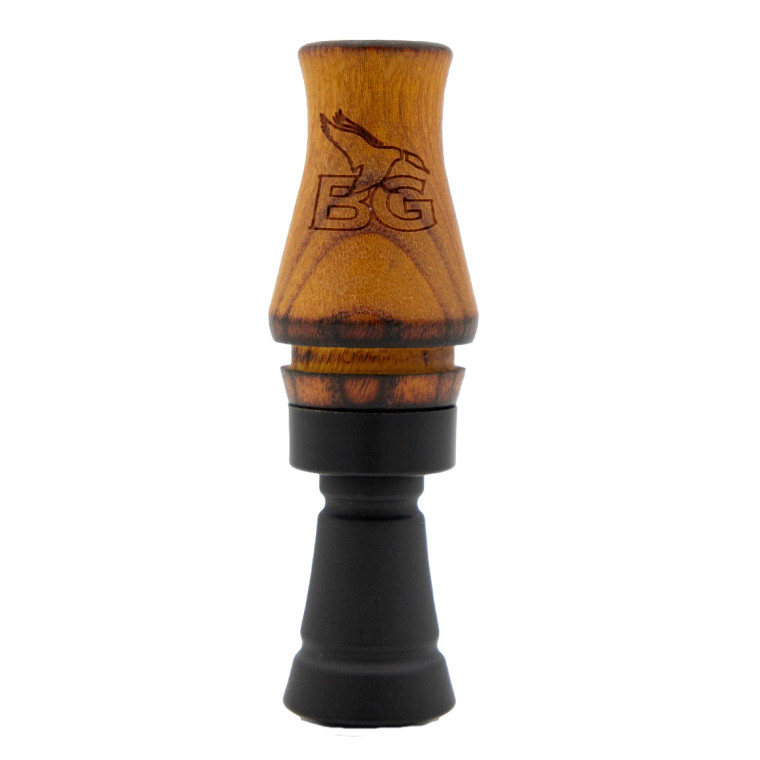 Hedge Wood/Black Acrylic Buck Brush Short Barrel Single Reed Duck Call by Buck Gardner