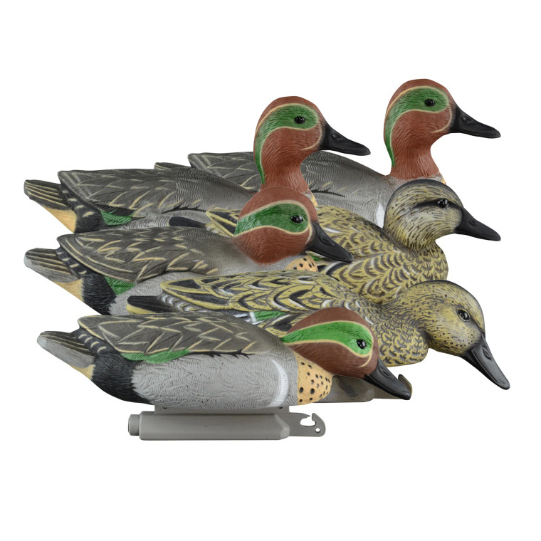 6pk Standard, Foam Filled Green Wing Teal Duck Decoys, by Higdon Outdoors