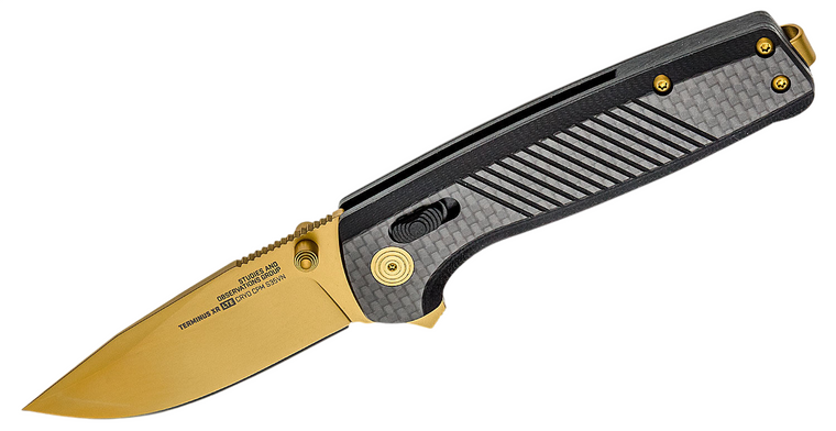 Carbon & Gold Terminus XR LTE 2.95" Blade Folding Knife by SOG
