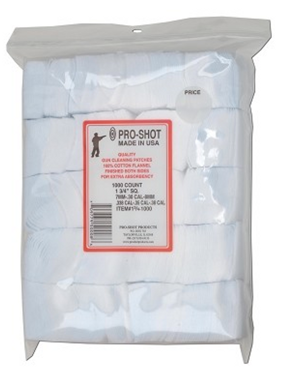 7mm-38cal 1-3/4" Square Patches by Proshot