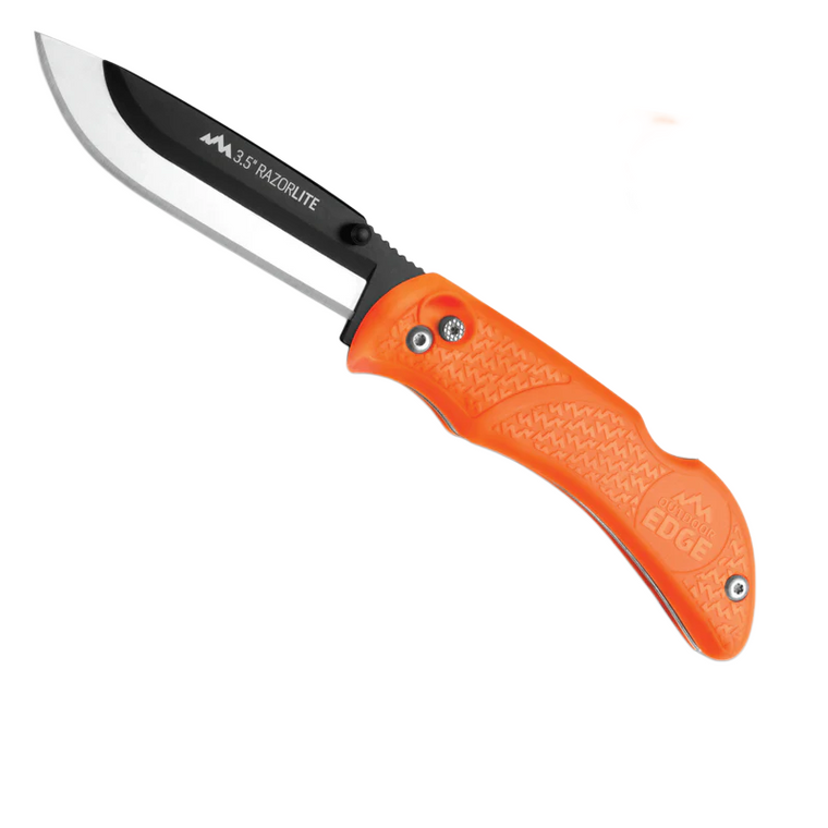 Blaze Orange Razor Pro Lite 3.5" Blade Folding Knife by Outdoor Edge