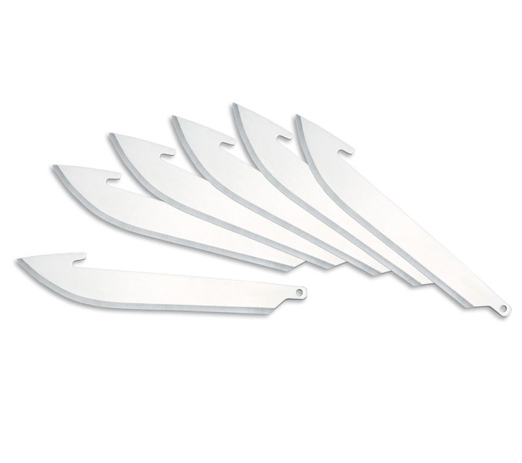3.5 Inch 6 Pack Razor Lite Drop Point Replacement Blades by Outdoor Edge