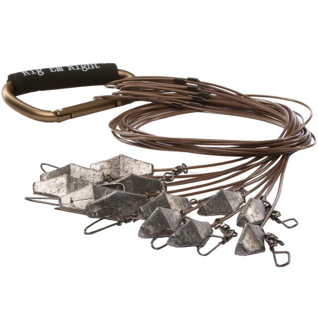 12 Pack 48" 4 oz Xtreme Coated Cable Decoy Anchors by Rig Em Right