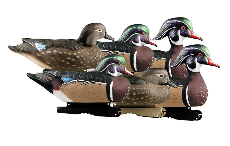 6 Pack GHG Pro Grade Static Wood Duck Decoys by Avery