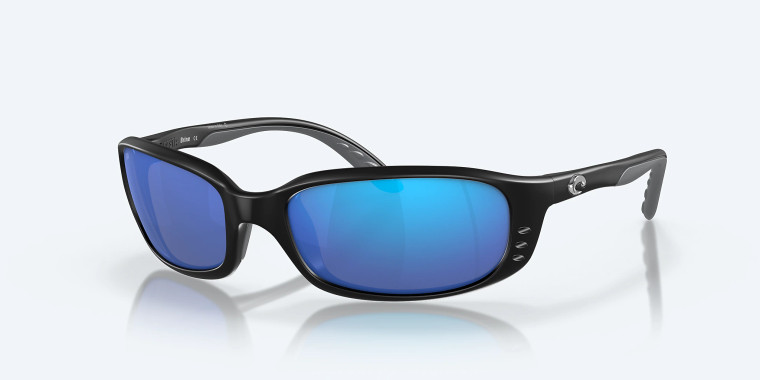 Brine Matte Black - Blue Mirror Polarized Sunglasses by Costa Del Mar