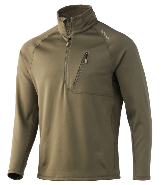 Utility 1/2 Zip by Nomad in moss front