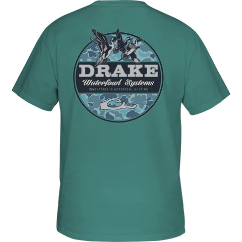 Men's Old School Circle Short Sleeve Grpahic Tee Shirt by Drake