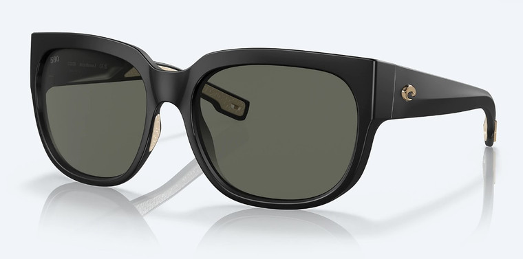 Waterwoman 2 Matte Black - Grey Polarized Sunglasses by Costa Del Mar