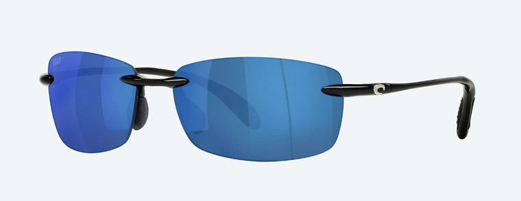 Ballast Shiny Black - Blue Mirror Polarized Polycarbonate by Costa Del Mar