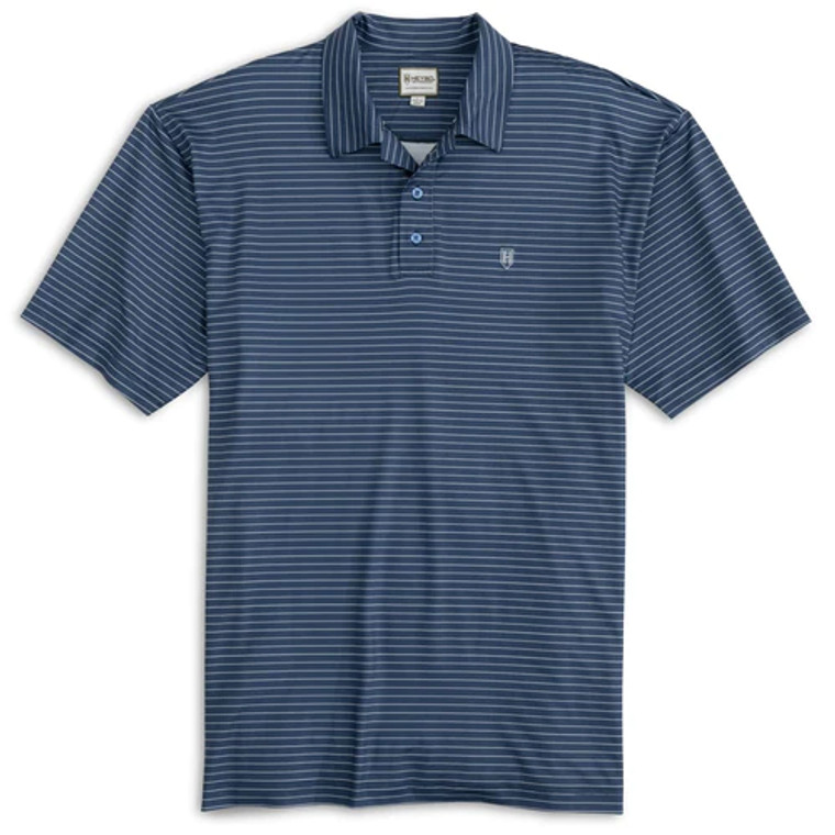 Wanderer Striped Polo in Navy by Heybo