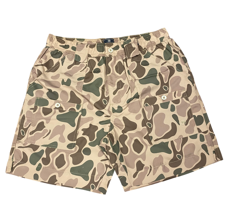 Men's Old School Camo Bay Shorts by Heybo