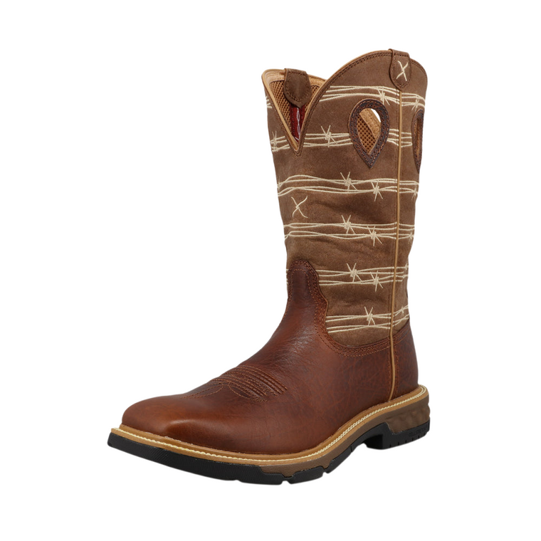 Men's 12 Inch Western Leather Work Boots by Twisted X