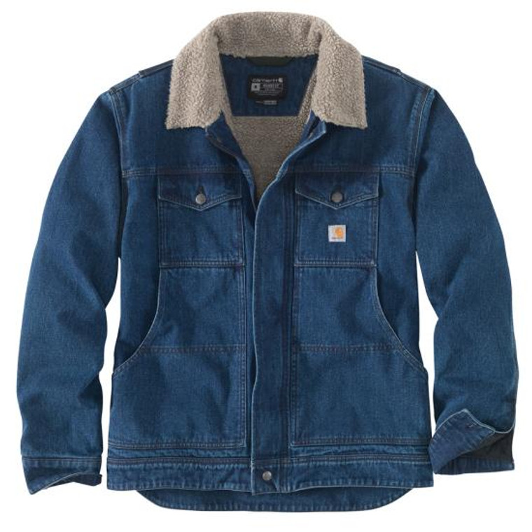 Relaxed Fit Denim Sherpa Lined Jacket by Carhartt