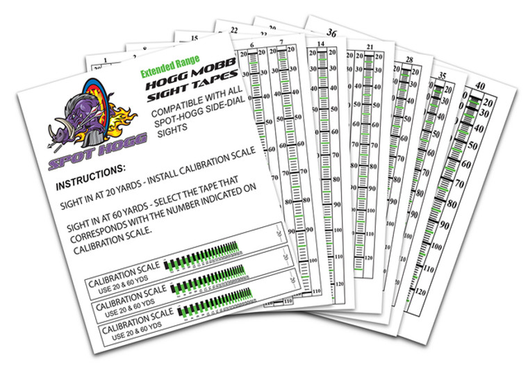 Extended Range Sight Tape in Green by Spot Hogg Archery