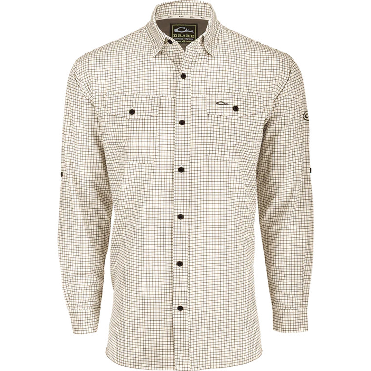 Traveler's Minigrid Long Sleeve Shirt by Drake