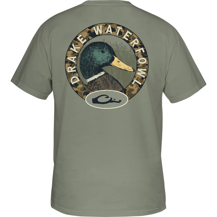 Men's Mallard Circle Short Sleeve Graphic Tee Shirt by Drake