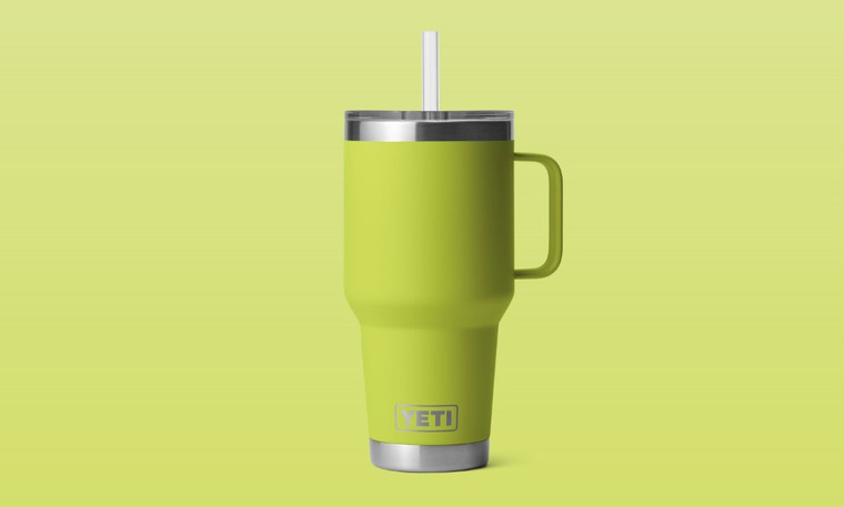 Rambler 35oz Straw Mug in Chartreuse by Yeti