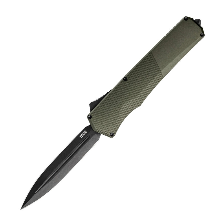 OD Green A5 Spry 3.5" Blade Out the Front Knife by Tetko