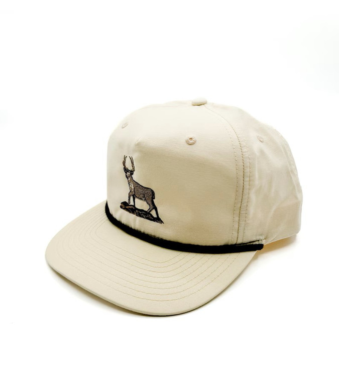 5 Panel Duck Rope Hat in Cream by Prairie Oak Waterfowl