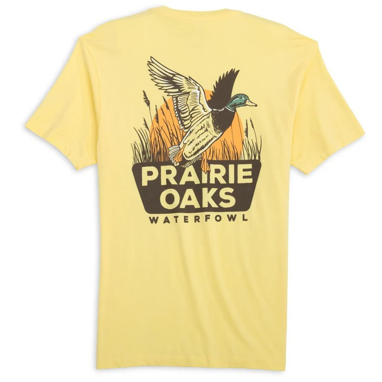 Duck Flight Sunrise Short Sleeve Tee Shirt by Prairie Oaks Waterfowl