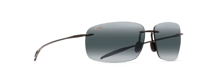 Breakwall Polarized Sunglasses with Gloss Black Frames and Neutral Gray Lenses by Maui Jim