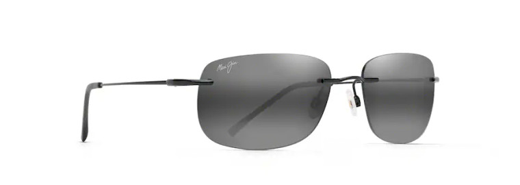 Ohai Sunglasses - Gloss Black Frame, Neutral Grey Lens by Maui Jim MAUI 334-02